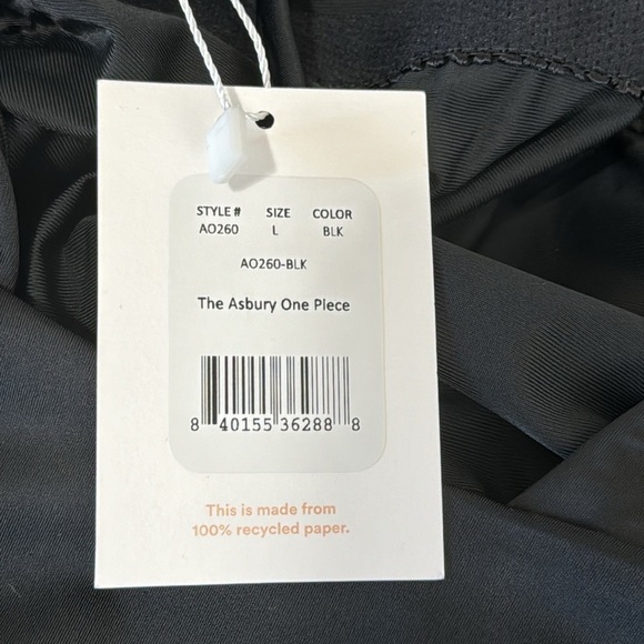 Andie One Piece Swimsuit Women's L Black The Asbury One Piece NWT Crisscross - Picture 11 of 14